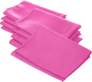 18" x 18" Polyester Poplin Napkins - Hot Pink - Solid Rectangular Polyester Napkins