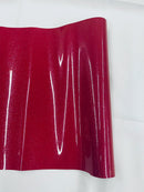 Vinyl Fabric - Hot Pink Shiny Sparkle Glitter Leather PVC - Upholstery By The Yard