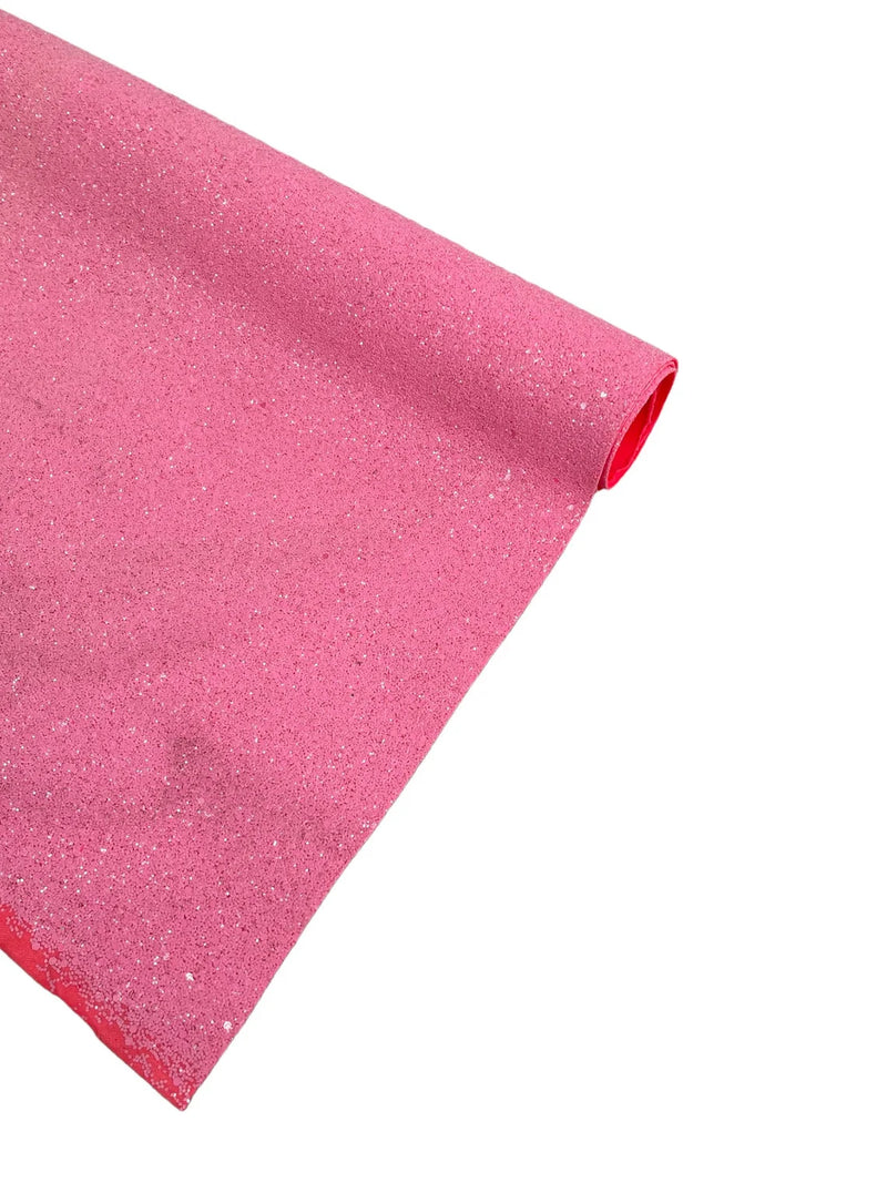 Chunky Glitter Vinyl - Hot Pink - 54" Wide Crafting Glitter Vinyl Fabric Sold By The Yard