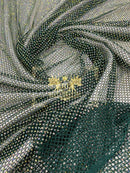 Fish Net Spandex Rhinestone Fabric - Spandex Fish Net Rhinestones Fabric - 15 Yard Roll