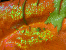 Reversible Sequins - Neon Yellow / Neon Orange - Mermaid Sequins Stretch Fabric By Yard
