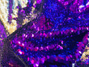 Reversible Sequins - Purple / Silver - Mermaid Sequins Stretch Fabric By Yard