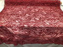 Beaded Zebra Pattern Fabric Burgundy Embroidered Hand beaded Lace Design Fabrics By The Yard