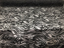 Beaded Zebra Pattern Fabric Black Embroidered Hand beaded Lace Design Fabrics By The Yard