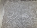 Beaded Zebra Pattern Fabric White Embroidered Hand beaded Lace Design Fabrics By The Yard