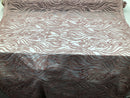 Beaded Zebra Pattern Fabric Blush Embroidered Hand beaded Lace Design Fabrics By The Yard