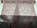 Beaded Zebra Pattern Fabric Blush Embroidered Hand beaded Lace Design Fabrics By The Yard