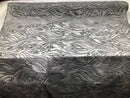 Beaded Zebra Pattern Fabric Silver Embroidered Hand beaded Lace Design Fabrics By The Yard
