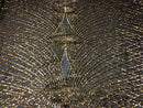 4 Way Stretch  Sequins Geometric Fabric - Black and Gold -  Lace Fabric Dress Fashion By The Yard
