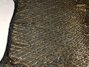 4 Way Stretch  Sequins Geometric Fabric - Black and Gold -  Lace Fabric Dress Fashion By The Yard