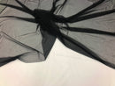 BLACK Power Mesh By The Yard Nylon Lycra Spandex 4 Way Stretch Apparel Fabric 58"/60" Wide