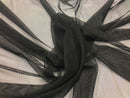 BLACK Power Mesh By The Yard Nylon Lycra Spandex 4 Way Stretch Apparel Fabric 58"/60" Wide