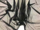 BLACK Power Mesh By The Yard Nylon Lycra Spandex 4 Way Stretch Apparel Fabric 58"/60" Wide