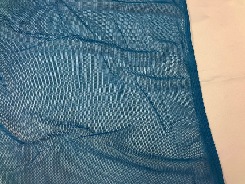 Power Mesh Fabric By The Yard - Blue - Nylon Lycra Spandex 4 Way Stretch Apparel Fabric  58"/60"