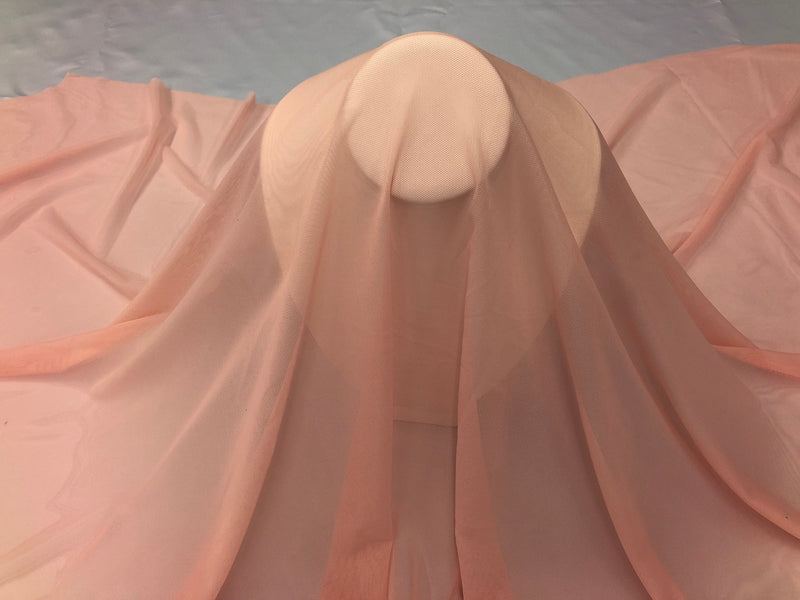 Power Mesh Fabric By The Yard Candy Pink Nylon Lycra Spandex 4 Way Stretch Apparel Fabric  58"/60"