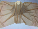 Power Mesh Fabric By The Yard - Champagne  - Nylon Lycra Spandex 4 Way Stretch Apparel Fabric  58"/60"