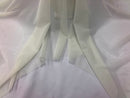 Power Mesh Fabric By The Yard - Ivory - Nylon Lycra Spandex 4 Way Stretch Apparel Fabric  58"/60"
