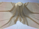 Power Mesh Fabric By The Yard - Light Champagne  - Nylon Lycra Spandex 4 Way Stretch Fabric  58"/60"