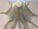 Power Mesh Fabric By The Yard - Light Champagne  - Nylon Lycra Spandex 4 Way Stretch Fabric  58"/60"