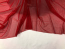 Power Mesh Fabric By The Yard - Red - Nylon Lycra Spandex 4 Way Stretch Apparel Fabric  58"/60"
