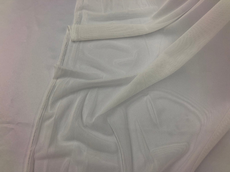 Power Mesh Fabric By The Yard - Off-White - Nylon Lycra Spandex 4 Way