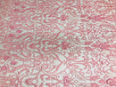 Glam Damask Beaded Fabric - Dusty Rose - Embroidered Elegant Fashion Fabric with Beads on Mesh
