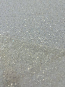 Beaded Mesh Fabric - White - Embroidered Beaded Wedding Bridal Fabric By The Yard