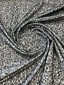 Beaded Mesh Fabric - Black - Embroidered Beaded Wedding Bridal Fabric By The Yard