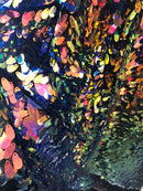 Iridescent Oval Tear Drop Sequins Fabric Irisdescent Rainbow Mermaid Shiny Fabric By The Yard