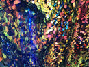 Iridescent Oval Tear Drop Sequins Fabric Irisdescent Rainbow Mermaid Shiny Fabric By The Yard