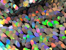 Iridescent Hologram Oval Tear Drop Sequins Fabric - Irisdescent Silver - Mermaid Fabrics by The Yard