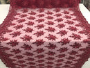 Burgundy Hand Beaded Embroidered Floral Fabric Lace Bridal Wedding Designs By The Yard