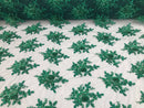 Jade Green Hand Beaded Embroidered Floral Fabric Lace Bridal Wedding Designs By The Yard