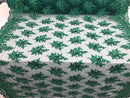 Jade Green Hand Beaded Embroidered Floral Fabric Lace Bridal Wedding Designs By The Yard