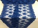 Royal Blue Hand Beaded Embroidered Floral Fabric Lace Bridal Wedding Designs By The Yard