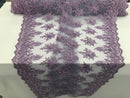 Lilac Hand Beaded Embroidered Floral Fabric Lace Bridal Wedding Designs By The Yard
