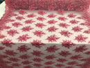 Gum Pink Beaded Embroidered Floral Fabric Lace Bridal Wedding Designs By The Yard