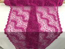 Magenta - Beaded Embroidery Wavy Flower Pattern Fabric Lace Elegant Dress Fabric By The Yard