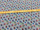 Sugar Skull Print - Baby Blue - Sugar Skull Day of The Dead Dia De Los Muertos Spandex Fabric By Yard