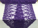 Lilac - Floral Hand Beaded Embroidered Pattern Bridal Lace Wedding Fabric Sold by The Yard