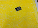 4 Way Stretch Fabric - Yellow - Triangle Geometric Sequins Design on Spandex Mesh Fashion Fabric