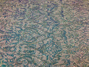 Iridescent - Baby Blue - 4 Way Stretch Sequins Vines Pattern Fabric  - Sold By The Yard