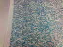 Iridescent - Baby Blue - 4 Way Stretch Sequins Vines Pattern Fabric  - Sold By The Yard