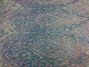 Iridescent - Baby Blue - 4 Way Stretch Sequins Pattern Fabric on White Mesh - Sold By The Yard