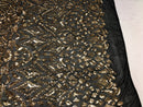 Geometric Patterns 4 Way Stretch Sequins Fabric Gold Shiny Sequins Fashion Design By The Yard
