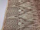 Geometric 4 Way Stretch Sequins Fabric - Rose Gold - Sequins Design Fabric Sold by The Yard