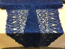 Royal Blue Beaded Fabric Embroidered On A Mesh Fancy Dresses Fabric Sold By The Yard