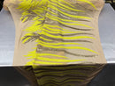 Two Tone - Yellow / Gold -  4 Way Stretch Sequins Fabric Embroidered On (Nude Mesh) Sold By Yard