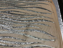 Two Tone - Silver / Matte Silver -  4 Way Stretch Sequins Fabric Embroidered On Mesh Sold By Yard