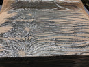Two Tone - Silver / Matte Silver -  4 Way Stretch Sequins Fabric Embroidered On Mesh Sold By Yard